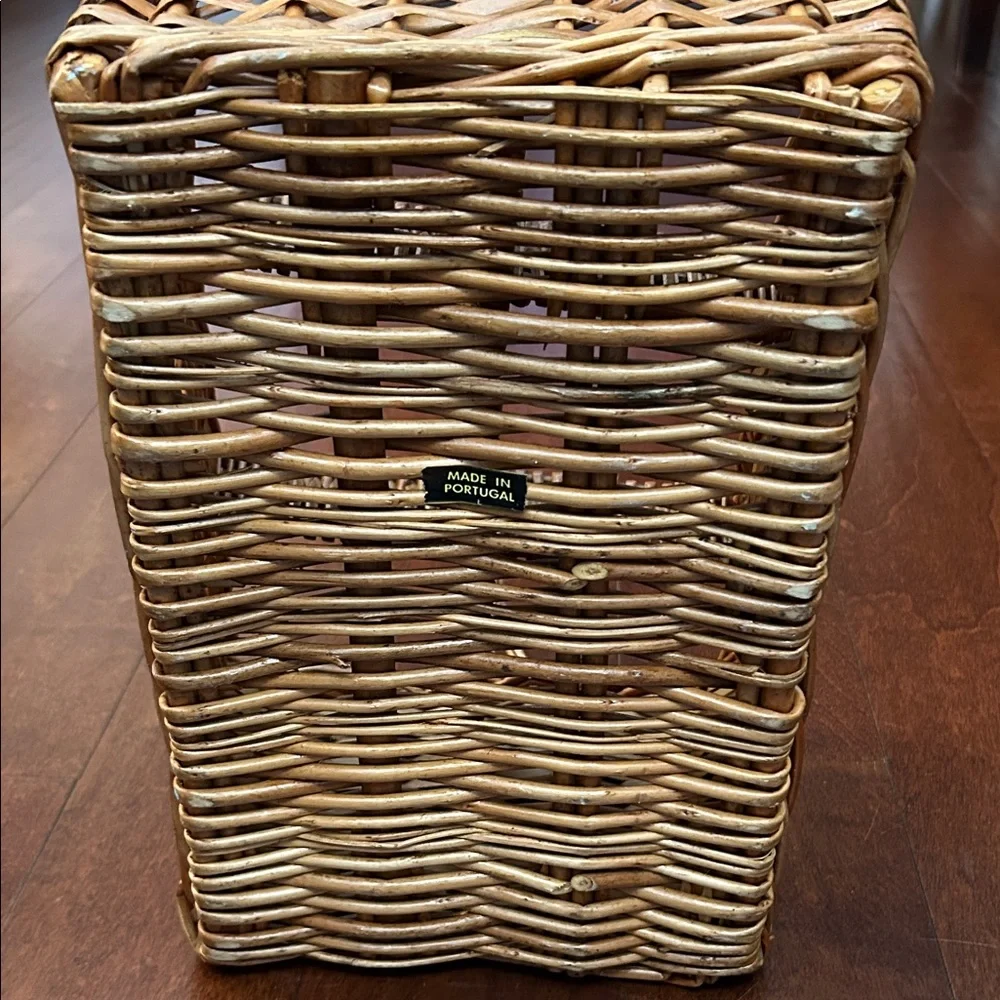 Vintage Rustic Woven Wine Basket with Handle, Super Versatile, Made in Portugal
